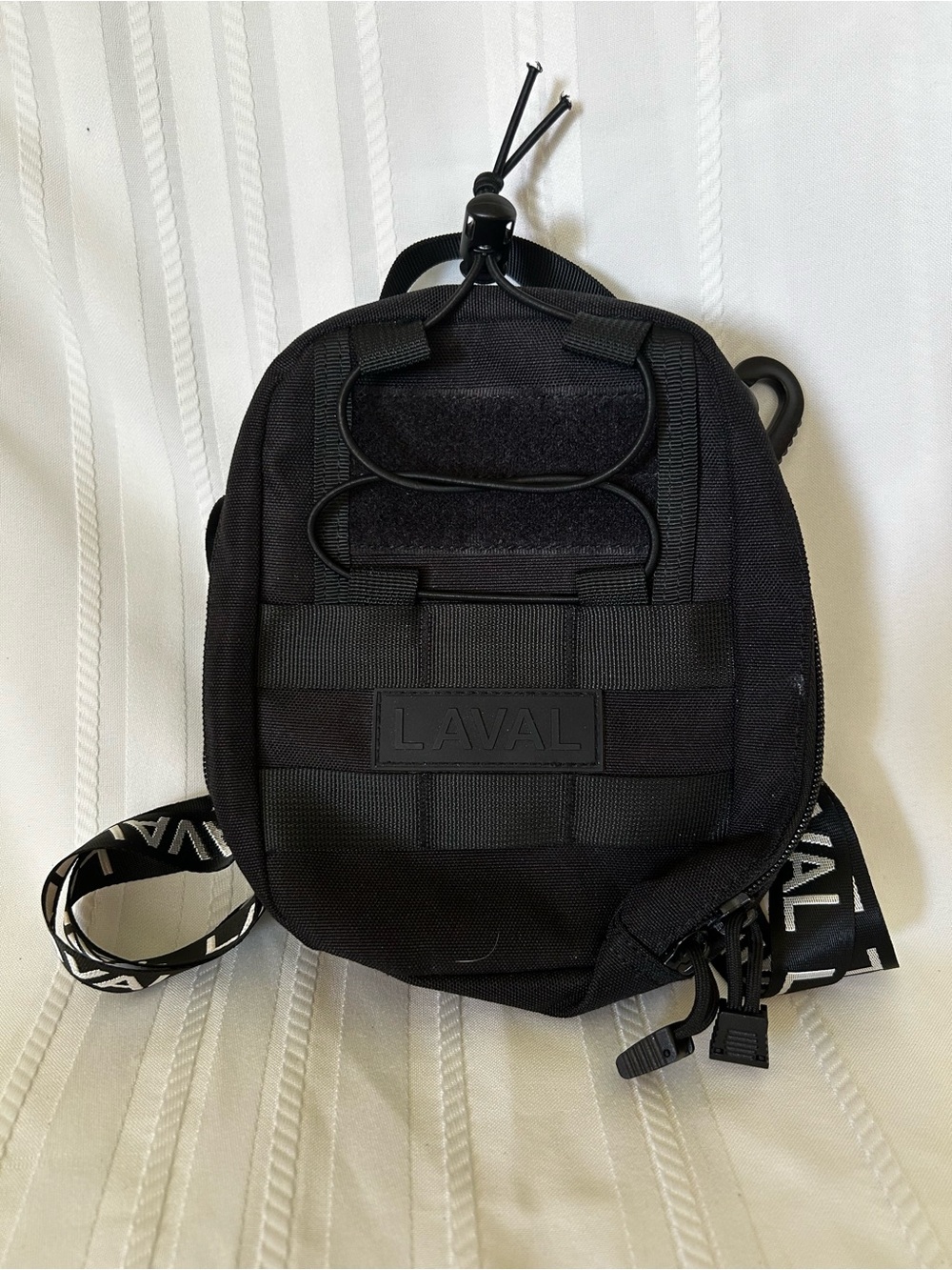 Laval Crossbody Side-Bag Black Tactical MOLLE Adjustable Travel Bag